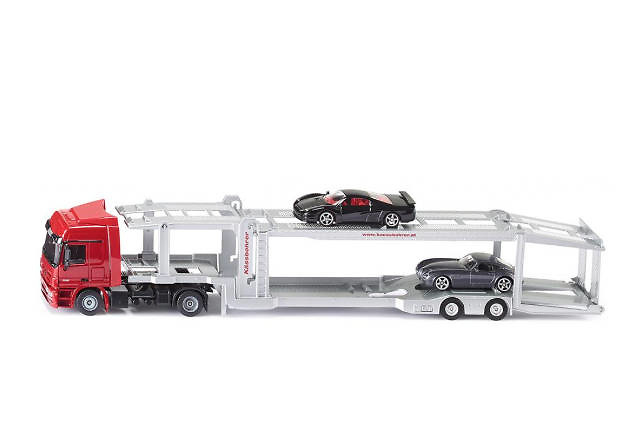Autotransporter Mercedes Actros + Kässbohrer Siku 3934 Maß­stab 1/50 