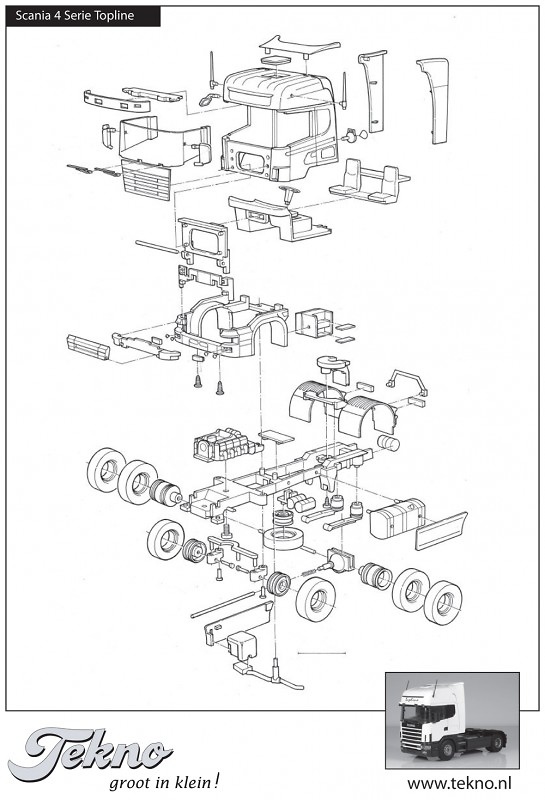 Bausatz Scania 4-serie Topline 4x2 Tekno 54066 Masstab 1/50 