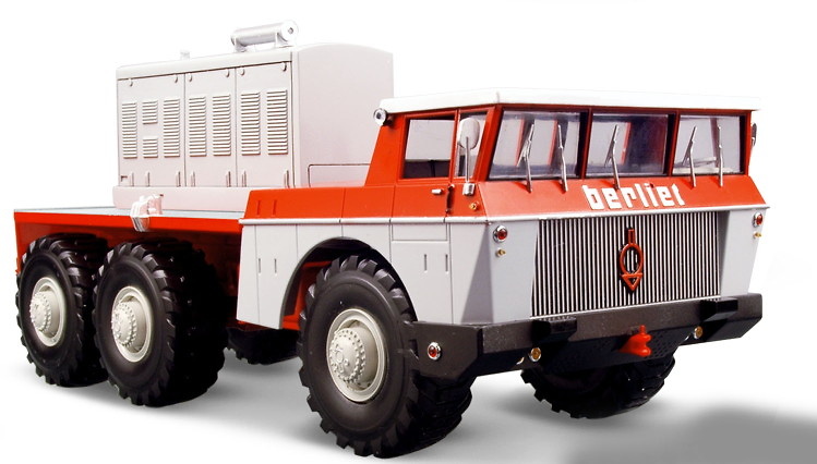 Berliet T100 nº4 Rojo-Gris Norev 690032 Masstab 1/43 