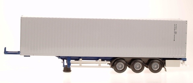 Container Auflieger. 45 Ft blaues Chassis Liontoys 1/50 