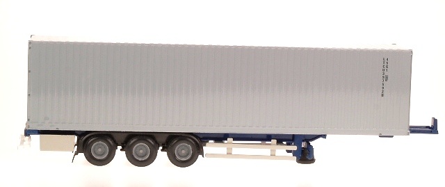 Container Auflieger. 45 Ft blaues Chassis Liontoys 1/50 