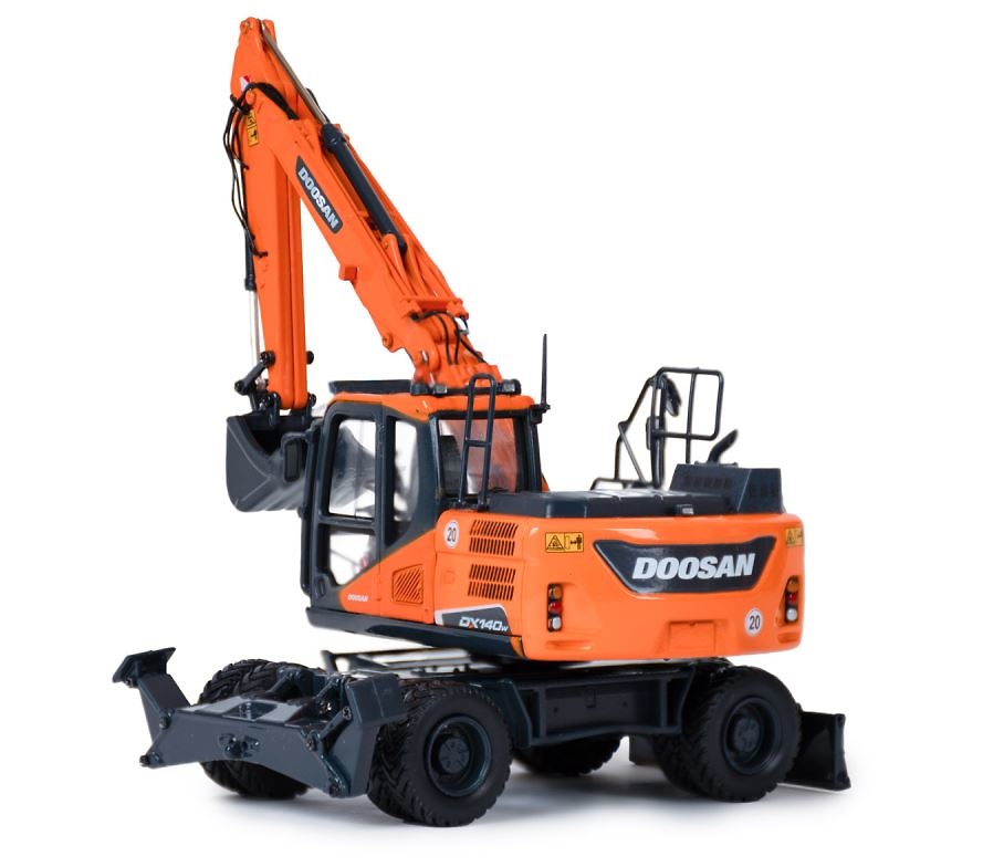 Doosan DX140W Bagger Imc Models 1009 im Maßstab 1:50 