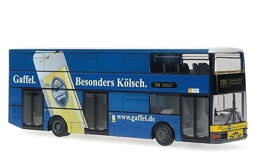 Doppeldecker Bus BVG Berlin - Werbung Gaffel Kölsch Rietze 1:87 