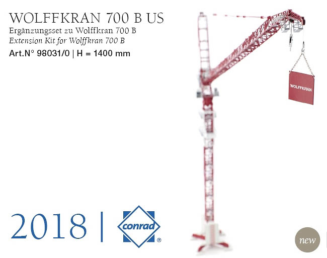 Erweiterungsset Wolffkran 700 B Conrad Modelle Masstab 1/87 