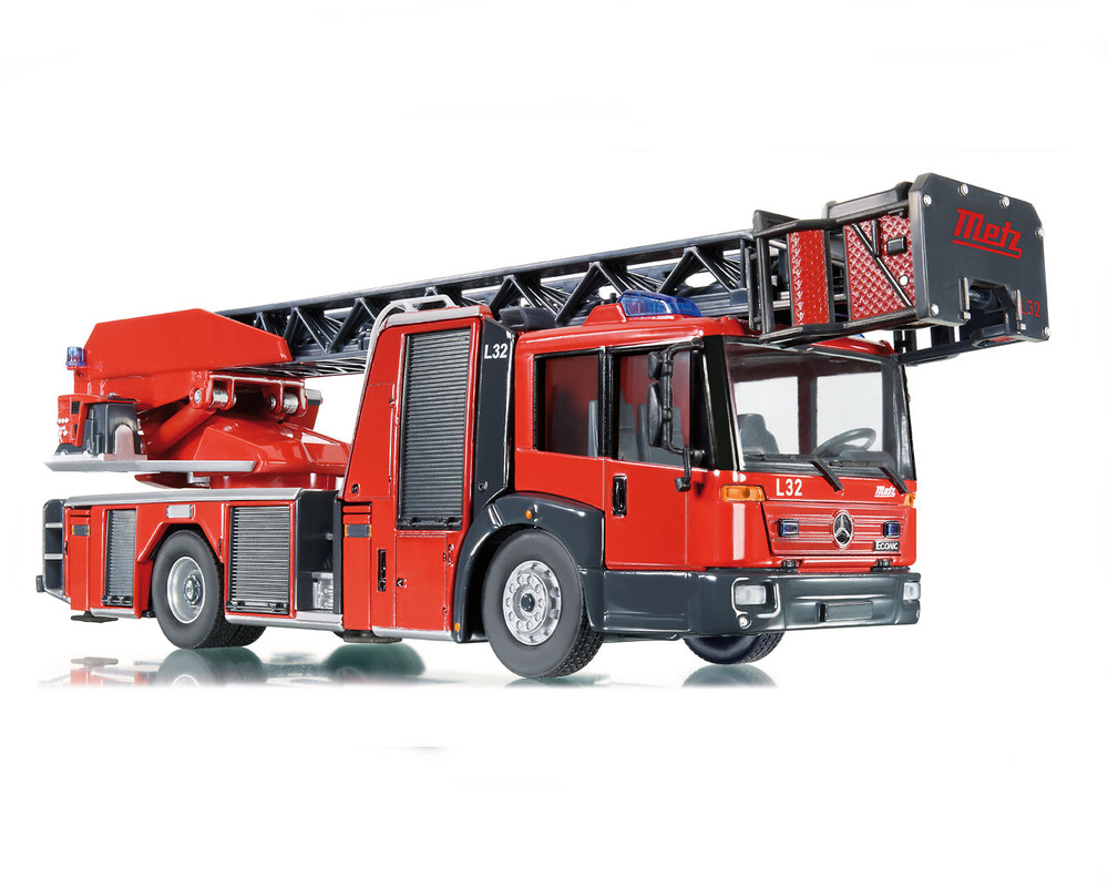 Feuerwehr - Metz-Drehleiter DL 32 auf (MB Econic), Wiking 7332 1:43 