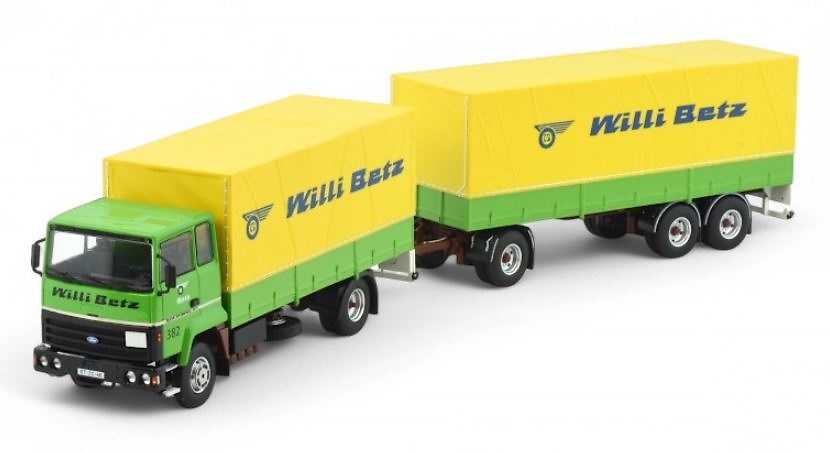 Ford Starr-LKW + Anhänger 3 Achsen Willi Betz Tekno 85021 im Maßstab 1:50 