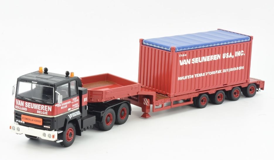 Ford Transcontinental + Auflieger + Container – Van Seumeren Mammoet 410298 Imc Models Maßstab 1:50 