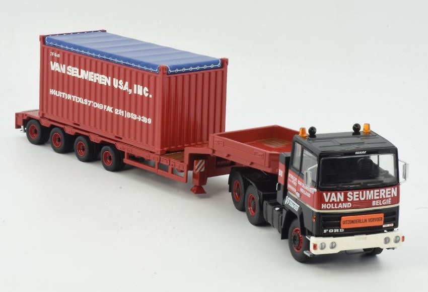 Ford Transcontinental + Auflieger + Container – Van Seumeren Mammoet 410298 Imc Models Maßstab 1:50 