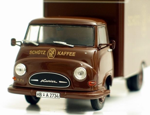 Hanomag Kurier 1960 Schuetz Kaffee Norev 820521 Masstab 1/43 