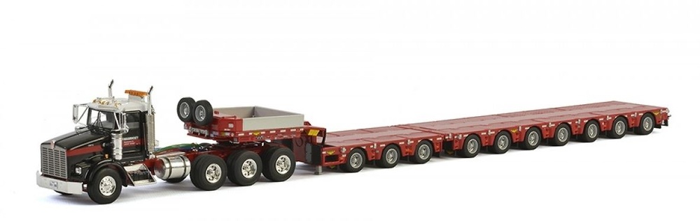 Kenworth T800 + Tiefbettauflieger 7 achs Mammoet Wsi Models 410232 Masstab1/50 