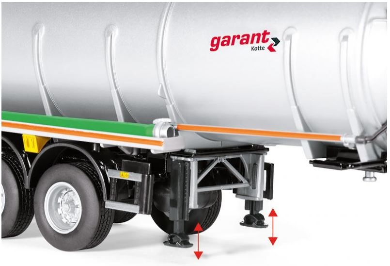 Kotte Tanksattelauflieger garant TSA 30.000 - weissalu Wiking 77655 Maßstab 1/32 