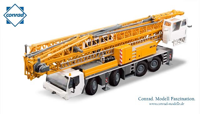 Kran Liebherr MK88 Mobilkran Conrad 2106 Masstab 1/50 