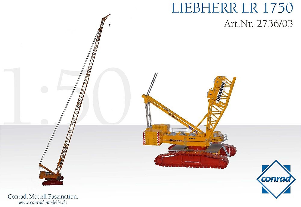 Liebherr LR 1750 grua mobil con cadenas Wiesbauer, Conrad 1/50 2736/03 