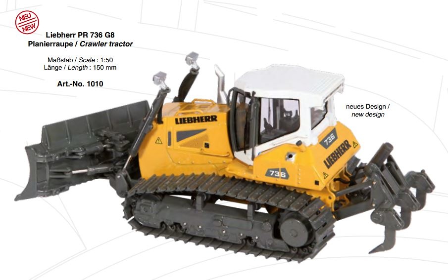 Liebherr PR 736 G8 Nzg Modelle 1010 Masstab 1/50 