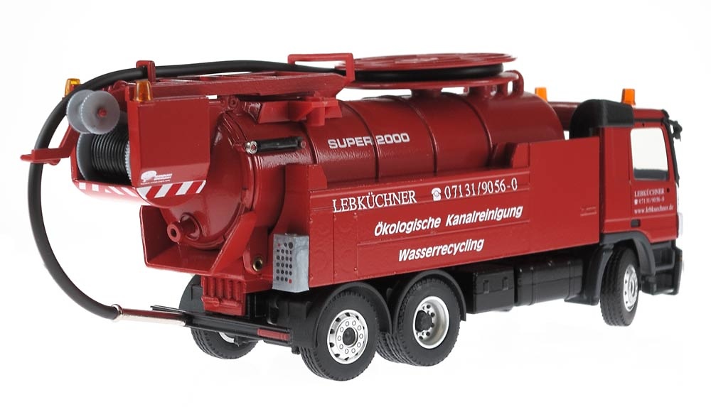 MB Actros 3-achs mit Kanalreinigungsfahrzeug Wiedemann & Reichardt Conrad 72154 Masstab 1/50 