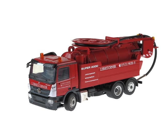 MB Actros 3-achs mit Kanalreinigungsfahrzeug Wiedemann & Reichardt Conrad 72154 Masstab 1/50 