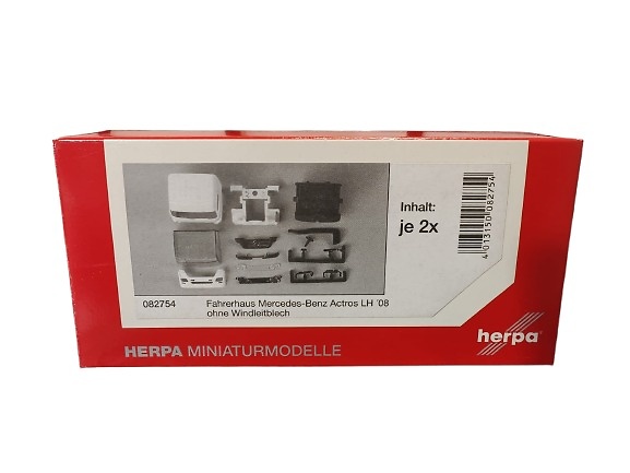 MB Actros LH 08 Fahrerhaus ohne Windleitbleche und Dachspoiler (inkl. Spiegel)Inhalt: 2 Stück Herpa 1/87 