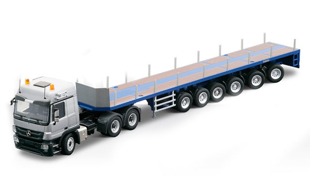 MB Actros SLT 3-achs Goldhofer Schwerlastbrücke 6-achs Conrad Modelle 72155 Masstab 1/50 