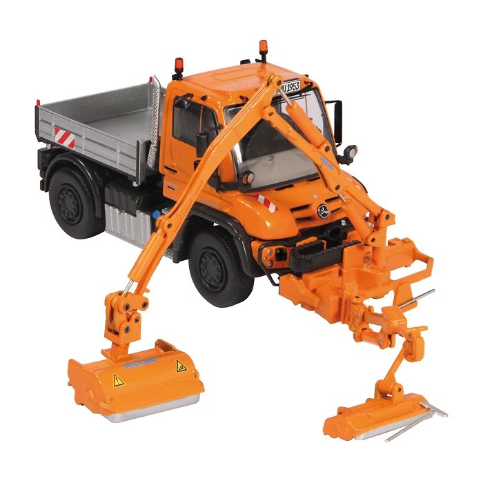 MB Unimog U400 + MKM 700 Kombinations-Mähgerät Nzg Modelle 910/10 Masstab 1/50 