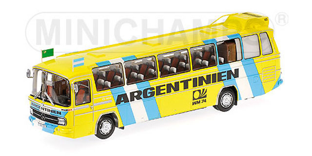 MERCEDES-BENZ O302 (LHD) - FUSSBALL-WELTMEISTERSCHAFT 1974 - MANNSCHAFTSBUS ´ARGENTINIEN´ 