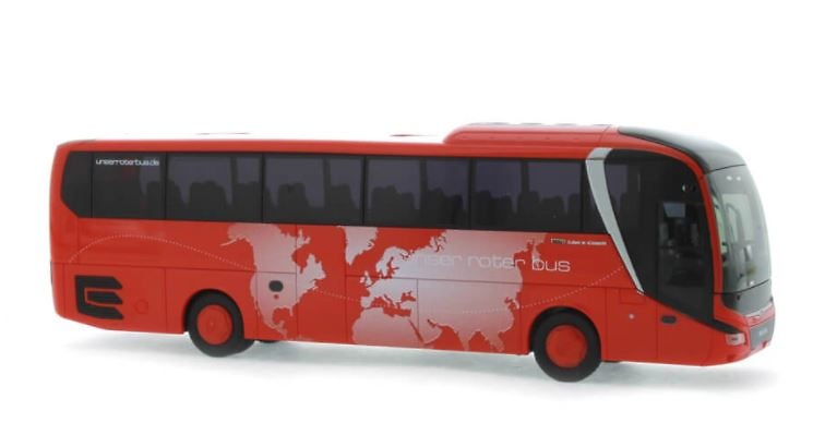 Man Lions Coach Unser Roter Bus Rietze 74821 Masstab 1/87 