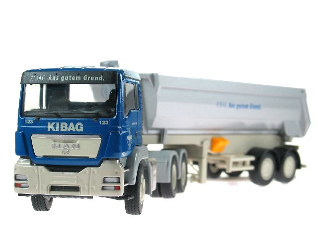 MAN TGS 6x4 mit Rundmuldenauflieger, Conrad 1/50 71126/0 