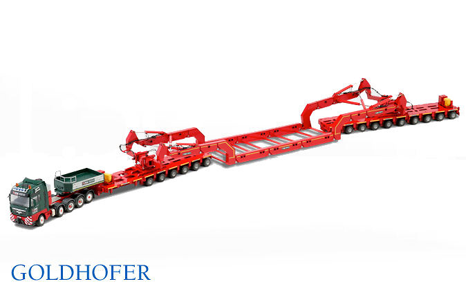 Man Tgx XXL 10x4 + Goldhofer Seitenträgerbrücke, Conrad Modelle 1/50 70186 