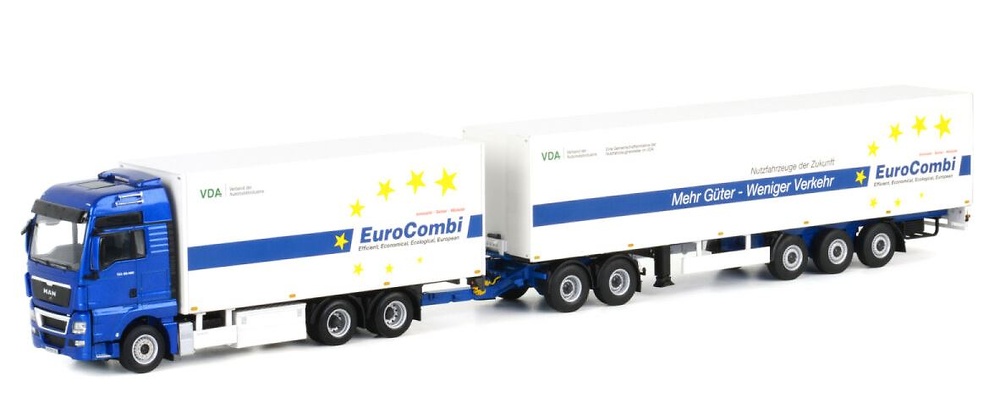 Man tgx xxl 6x2 + Anhänger - Eurocombi Wsi Models 1076 