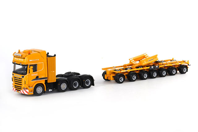 Masttransporter LTM 11200 Liebherr + Scania R 8X4 Wsi Models 1500 Masstab 1/50 