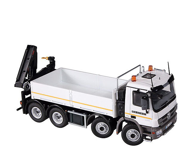Mercedes Benz Actros 8x4 Pritsche mit Kran Liebherr Nzg Modelle 920/02 Masstab 1/50 