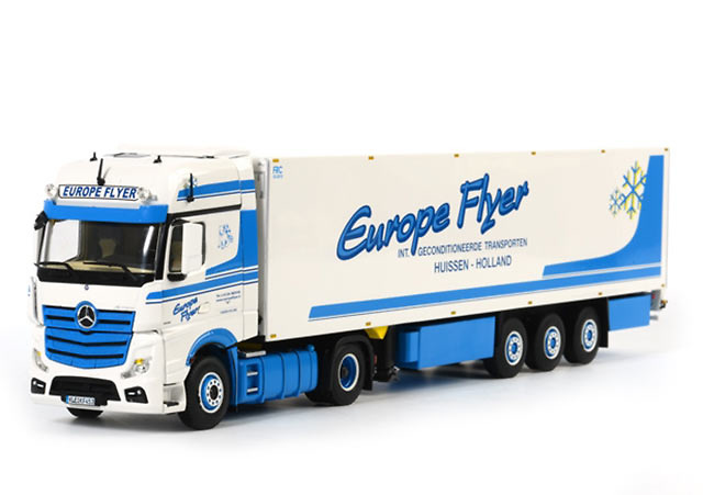 Mercedes-Benz Actros Giga Space Kühlauflieger Thermoking Europe Flyer Wsi Models 1450 Masstab 1/50 