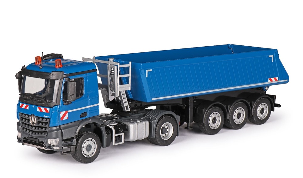 Mercedes Benz Arocs + Schmitz Cargobull Kastenmuldenkipper Conrad Modelle 78202/03 Masstab 1/50 