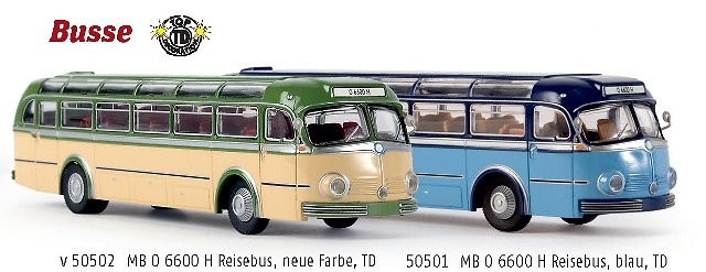 MB O 6600 (1951-58) Bus Azul Brekina 1/87 