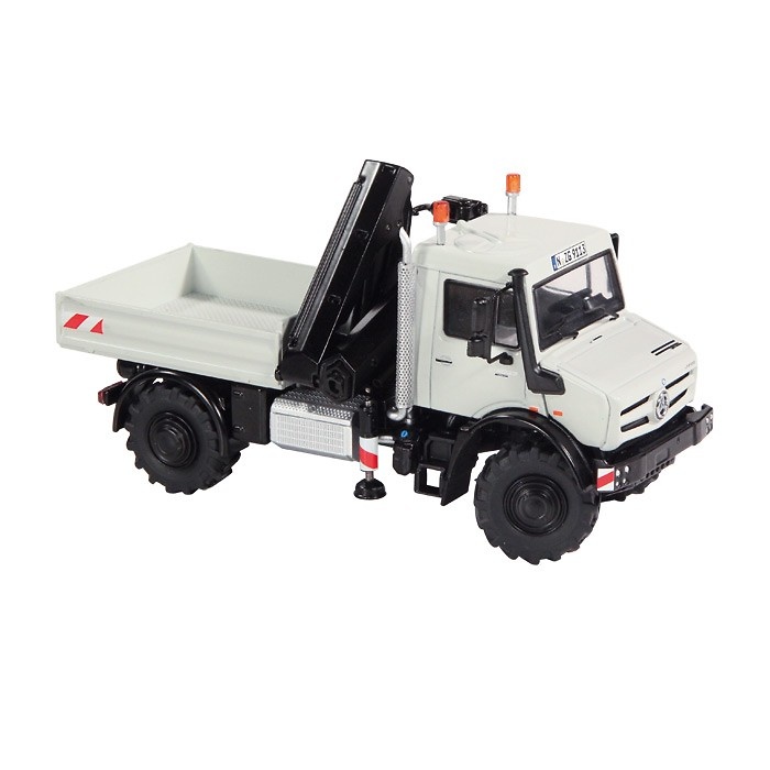 Mercedes Benz Unimog U 5000 + grua Nzg Modelle 9113 Masstab 1/50 