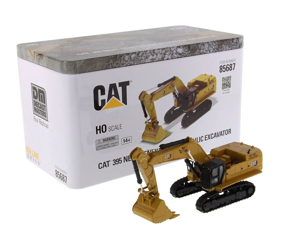 Miniatur-Bagger Caterpillar Cat 395 Diecast Masters 85687 im Maßstab 1:87 