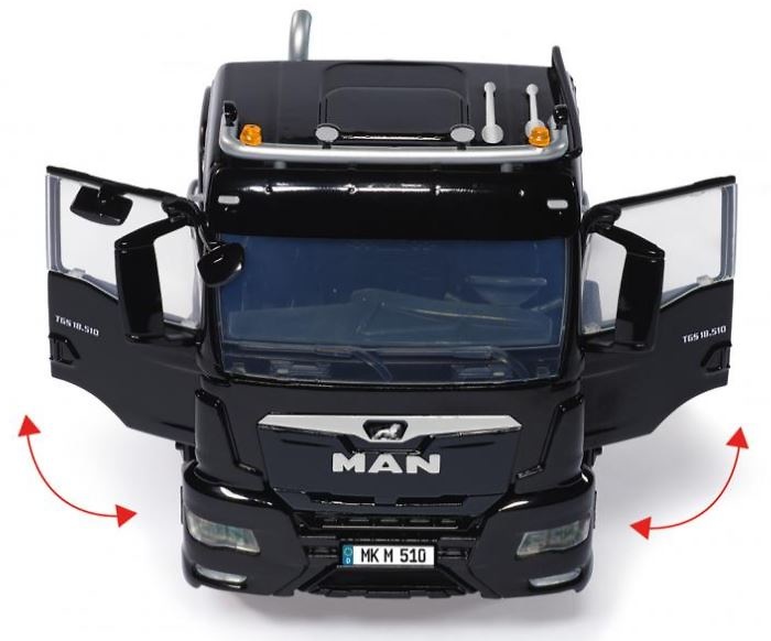 Modell-LKW Man TGS 18.510 4x4 schwarz 2 Achsen Wiking 77651 Maßstab 1/32 