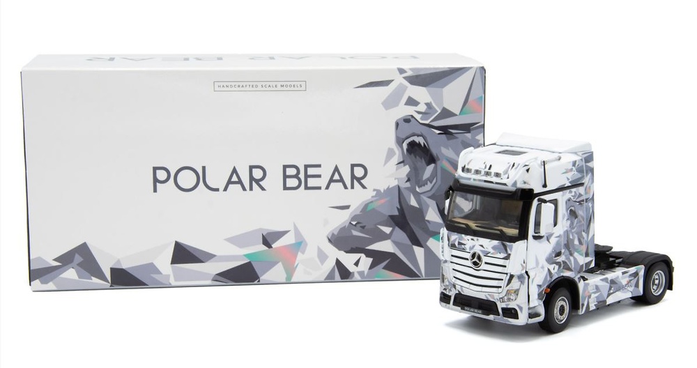 Modell Lkw Mercedes-Benz Actros Gigaspace Polar Bear Imc Models 33-0149 Masstab 1/50 