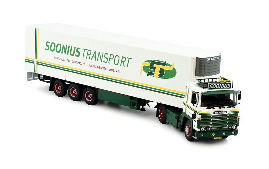 Modell Lkw Scania 141 + Kühlauflieger Soonius Tekno 81236 Masstab 1/50 