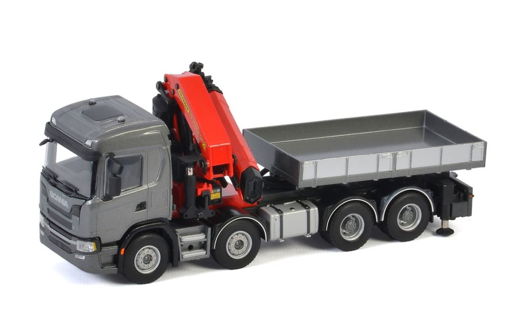 Modell Lkw Scania G Normal + Ladekran Palfinger 78002 SH Wsi Models 04-2097 Masstab 1/50 