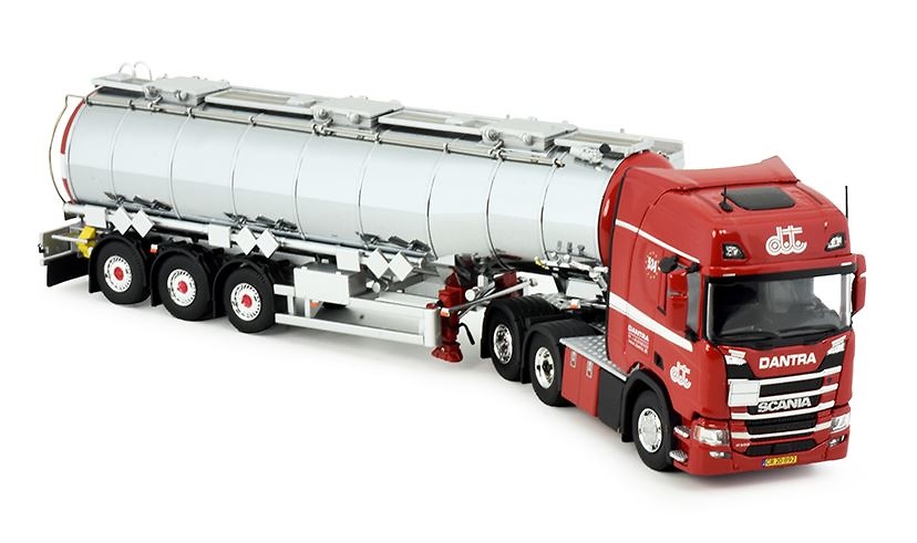 Modell Lkw Scania Next Gen R500 Highline + Tankauflieger Dantra Tekno 85676 Maßstab 1:50 