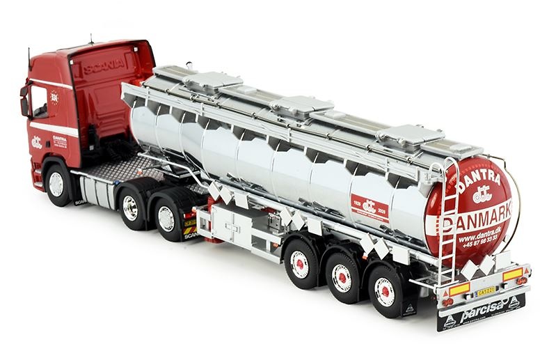 Modell Lkw Scania Next Gen R500 Highline + Tankauflieger Dantra Tekno 85676 Maßstab 1:50 