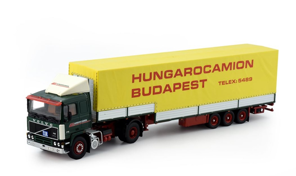 Modell Lkw Volvo F10 + Planenauflieger Hungarocamion Tekno 72217 Masstab 1/50 