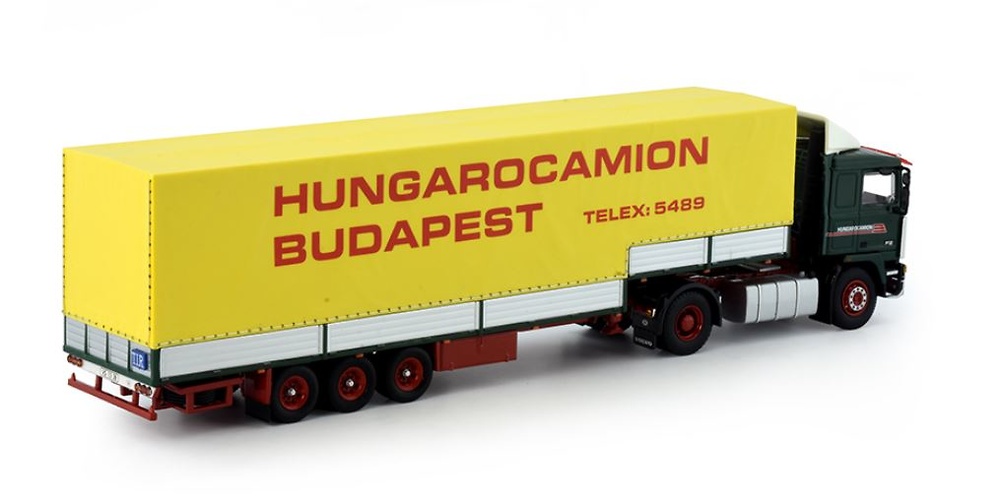 Modell Lkw Volvo F10 + Planenauflieger Hungarocamion Tekno 72217 Masstab 1/50 