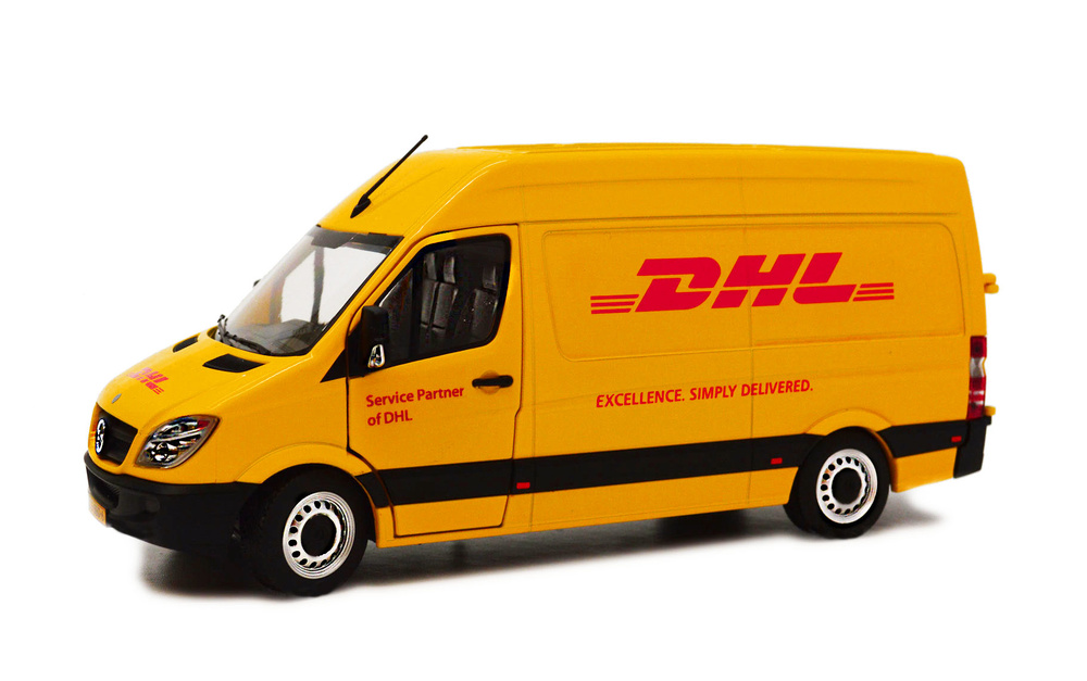 Modell Mercedes Sprinter DHL Marge Models 1905-05-03 Maßstab 1:32 