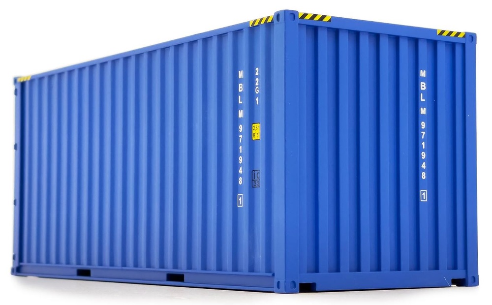 Modell Seecontainer 20 Fuß blau Marge Models 2323-01 Maßstab 1/32 