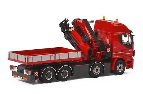 Modell lkw Iveco Stralis + Ladekran Fassi 1100 + Jib + Ballast box Wsi Models 04-2009 Masstab 1/50 