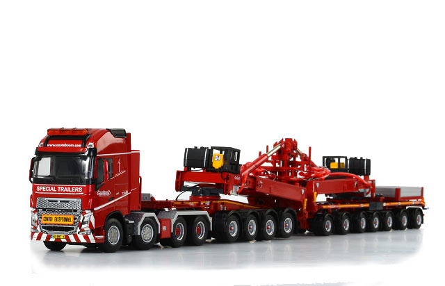 Nooteboom Mega Windmill Transporter 4+7 + Volvo FH 8X4 GLOBE XL Wsi Models 1/50 