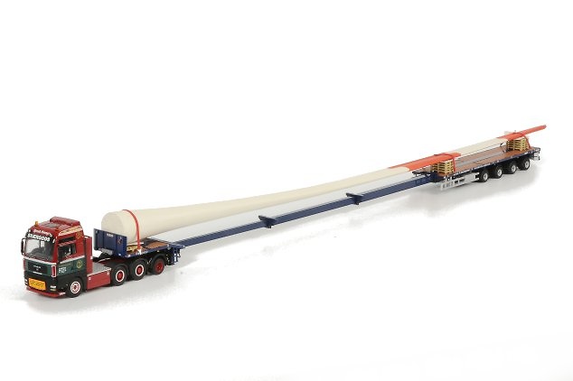 Norager 4-axle Telestep + wing + MAN TGA 1/50 WSI Collectibles 