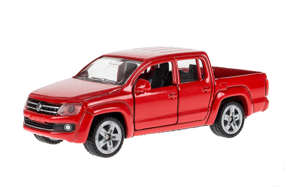 Pickup Amarok VW mit Tandemachs-anhänger + Zubehör Siku 3543 Masstab 1/55 