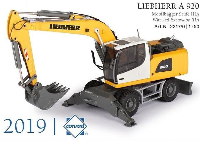 Raupenbagger Liebherr R 920 Conrad Modelle 2215 Masstab 1/50 